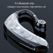 DS800 Bluetooth 5.0 Universal Hanging Ear Style Business Sports Wireless Bluetooth Earphone, Classic Version (Silver)