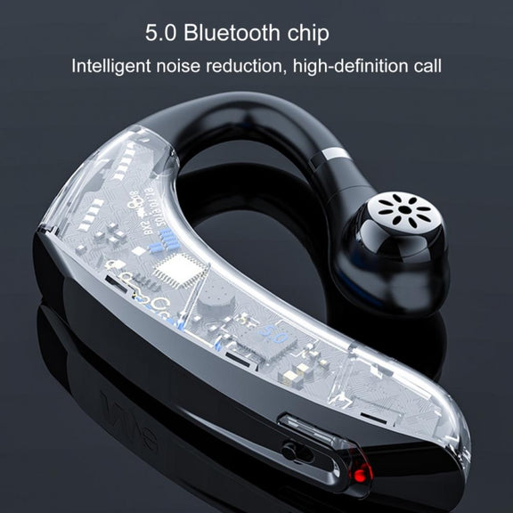 DS800 Bluetooth 5.0 Universal Hanging Ear Style Business Sports Wireless Bluetooth Earphone, Classic Version (Silver)