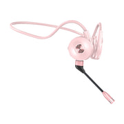M-1 Back-mounted Touch Noise Reduction Bone Conduction Bluetooth Earphone with Detachable Microphone (Pink)