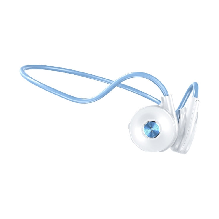 M-1 Back-mounted Touch Noise Reduction Bone Conduction Bluetooth Earphone with Detachable Microphone (Blue)