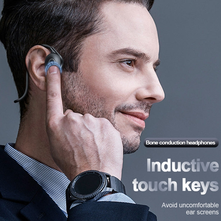 M-1 Back-mounted Touch Noise Reduction Bone Conduction Bluetooth Earphone with Detachable Microphone (Red)