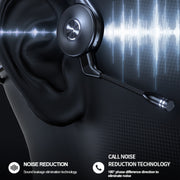 M-1 Back-mounted Touch Noise Reduction Bone Conduction Bluetooth Earphone with Detachable Microphone (Red)
