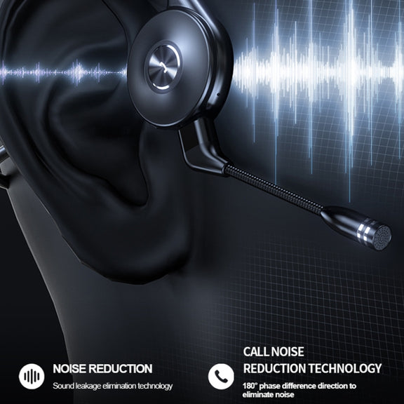 M-1 Back-mounted Touch Noise Reduction Bone Conduction Bluetooth Earphone with Detachable Microphone (Red)