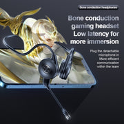 M-1 Back-mounted Touch Noise Reduction Bone Conduction Bluetooth Earphone with Detachable Microphone (Red)