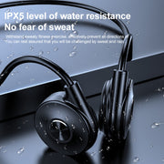 M-1 Back-mounted Touch Noise Reduction Bone Conduction Bluetooth Earphone with Detachable Microphone (Red)