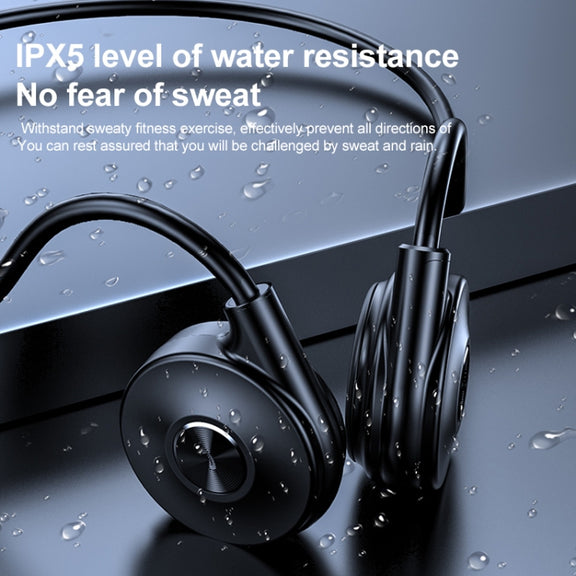 M-1 Back-mounted Touch Noise Reduction Bone Conduction Bluetooth Earphone with Detachable Microphone (Red)