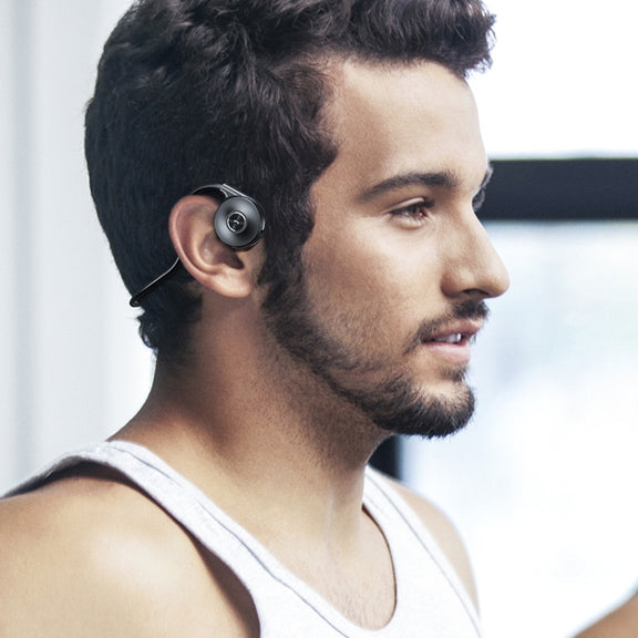 M-1 Back-mounted Touch Noise Reduction Bone Conduction Bluetooth Earphone with Detachable Microphone (Red)