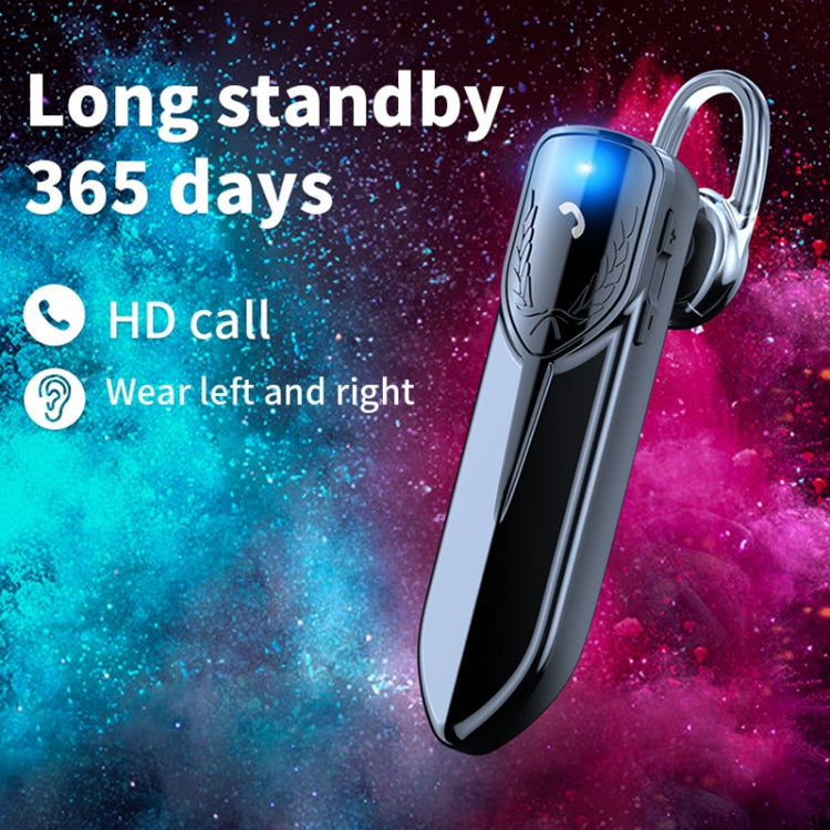 M81 CVC Noise Reduction Unilateral Business Ear-mounted Bluetooth Earphone, Support Siri & One for Two(White)