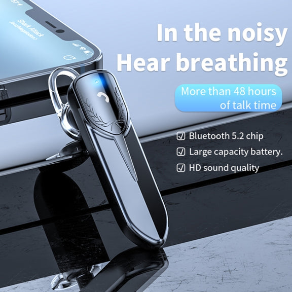 M81 CVC Noise Reduction Unilateral Business Ear-mounted Bluetooth Earphone, Support Siri & One for Two(Rose Gold)