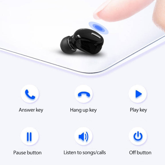 X9 Wireless Bluetooth 5.0 Mini In-Ear Unilateral Earphone(Black)
