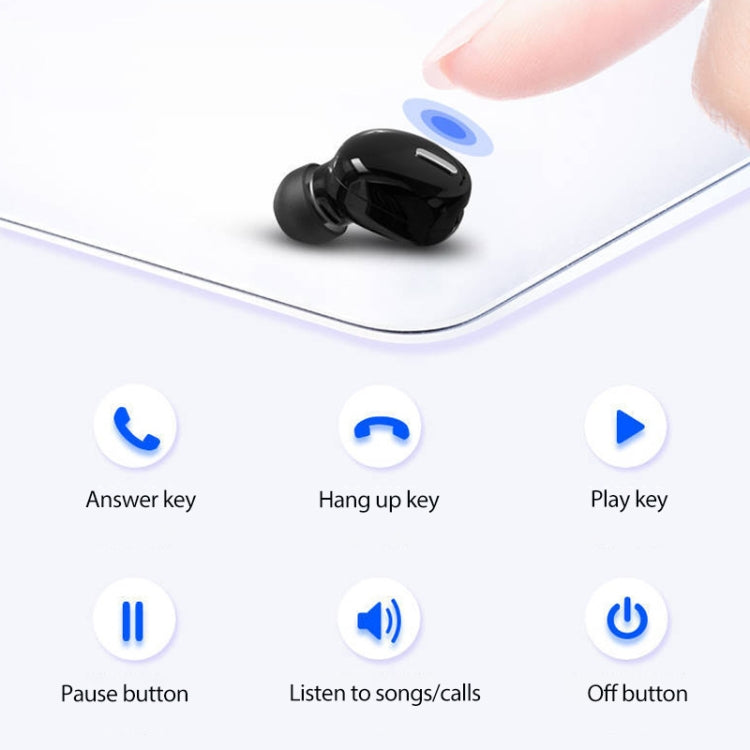 X9 Wireless Bluetooth 5.0 Mini In-Ear Unilateral Earphone(Black)