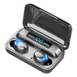 F9-5C Four-bar Breathing Light + Digital Display Noise Reduction Bluetooth Earphone(Black) - Bluetooth Earphone by PMC TechLife | Online Shopping South Africa | PMC TechLife