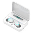 F9-5U Four-bar Breathing Light + Digital Display Noise Reduction Touch Bluetooth Earphone with Charging Box (White) - Bluetooth Earphone by PMC TechLife | Online Shopping South Africa | PMC TechLife
