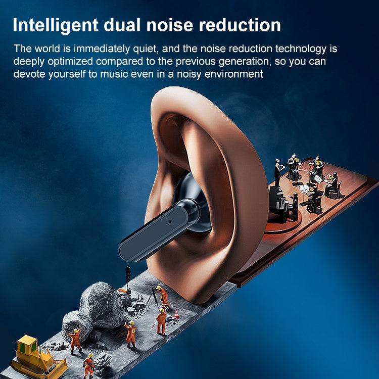 V9 Mirror Noodle Wireless Bluetooth Earphone with Charging Compartment (White)