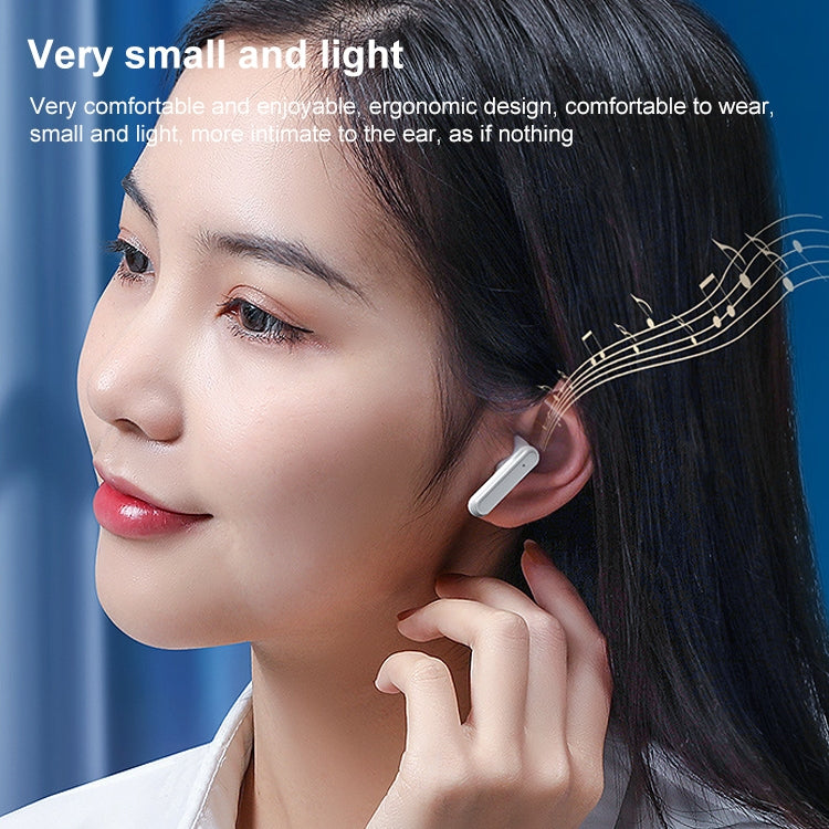V9 Mirror Noodle Wireless Bluetooth Earphone with Charging Compartment (White)