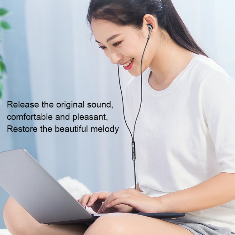 Langsdom V6 3.5mm Dual Plug Wired In-Ear Earphone with Microphone, Length: 2m (Black)