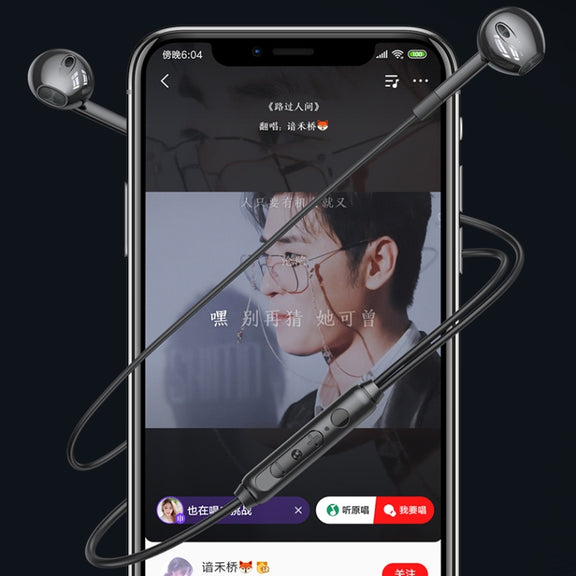Langsdom V6 3.5mm Dual Plug Wired In-Ear Earphone with Microphone, Length: 2m (Black)
