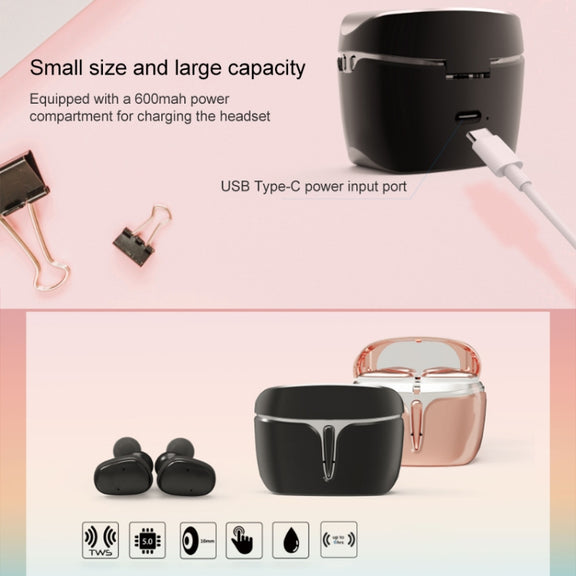 LE-703 Bluetooth 5.0 Water-resistant True Wireless Sports Bluetooth Earphone (White)