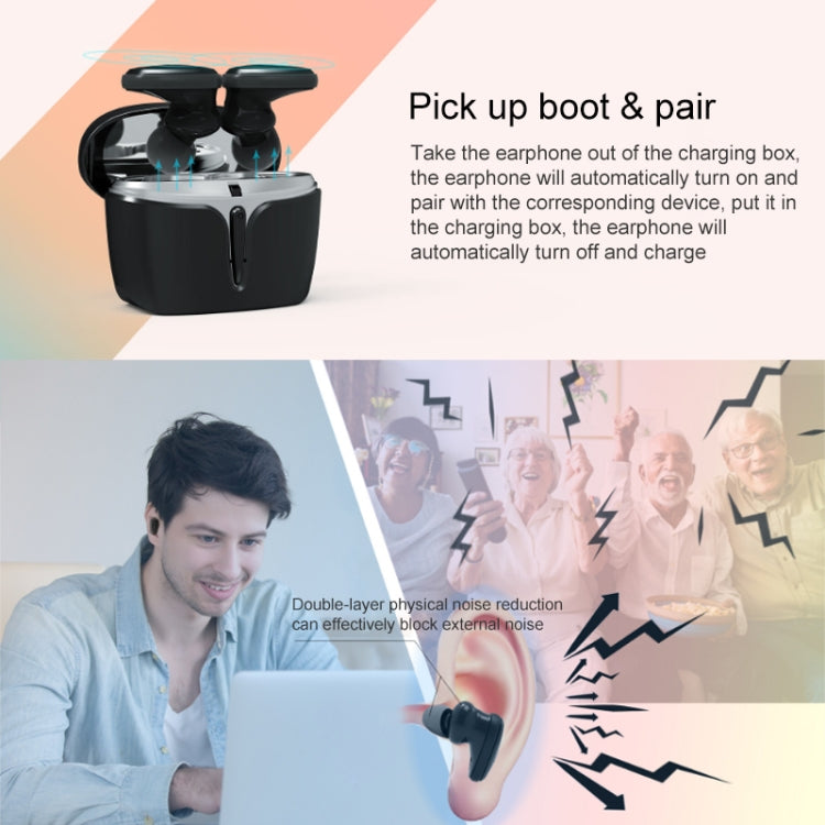 LE-703 Bluetooth 5.0 Water-resistant True Wireless Sports Bluetooth Earphone (White)