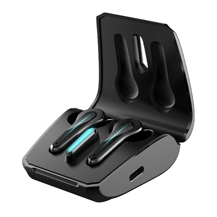 ETE-55 TWS Binaural Bluetooth 5.0 Low Latency Gaming Earphones (Black)