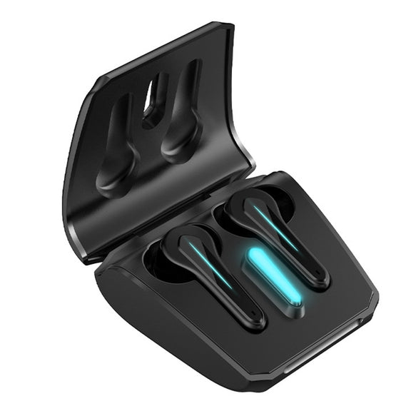 ETE-55 TWS Binaural Bluetooth 5.0 Low Latency Gaming Earphones (Black)