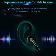 ETE-55 TWS Binaural Bluetooth 5.0 Low Latency Gaming Earphones (Black)