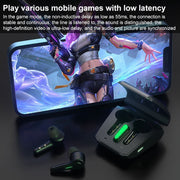 ETE-55 TWS Binaural Bluetooth 5.0 Low Latency Gaming Earphones (Black)
