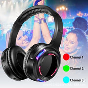 Professional Amplifier Audio Transmitter with Noise Cancelling Headphone Set