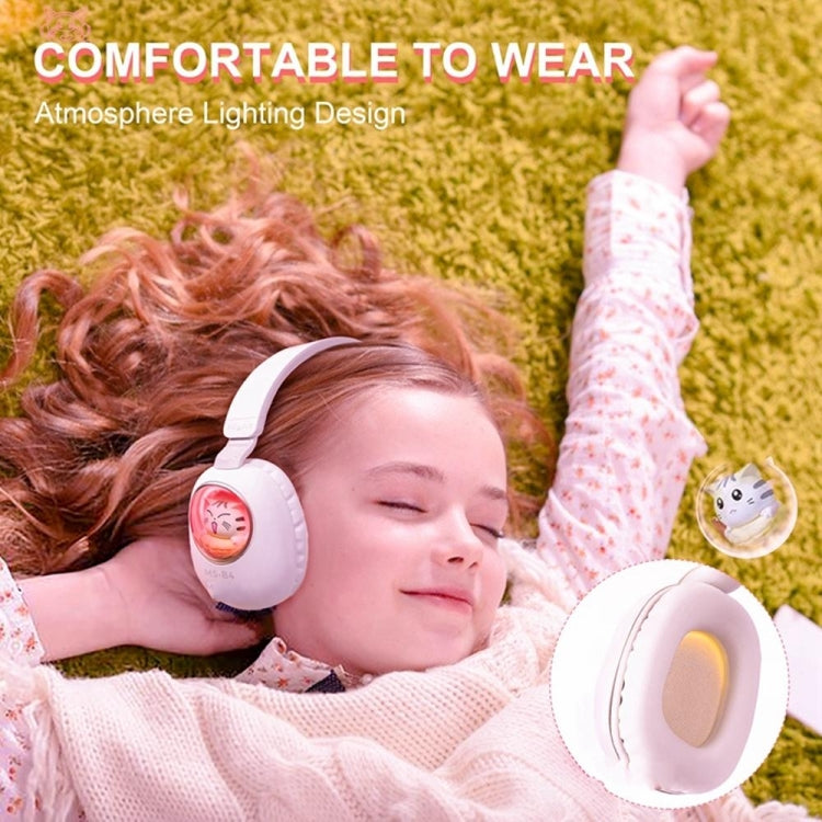 B4 RGB Cartoon Stereo Headset Wireless Bluetooth Headphones (Blue)