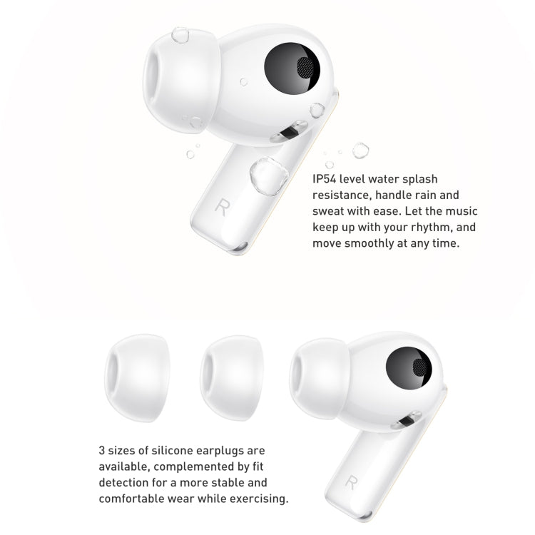 HUAWEI FreeBuds Pro 2 + TWS Extrasensory Perception Wireless Earphone Support Heart Rate & Body Temperature Monitoring(White)