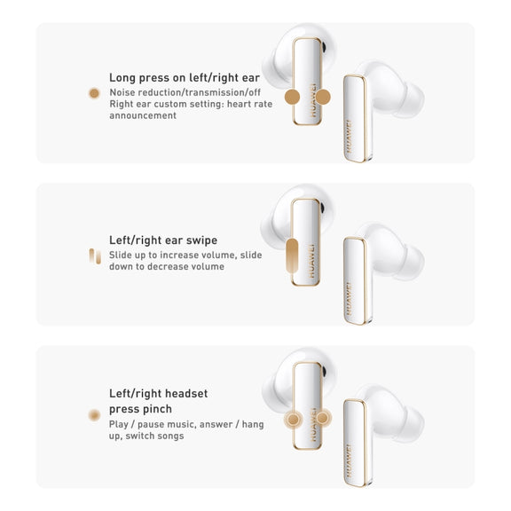 HUAWEI FreeBuds Pro 2 + TWS Extrasensory Perception Wireless Earphone Support Heart Rate & Body Temperature Monitoring(White)