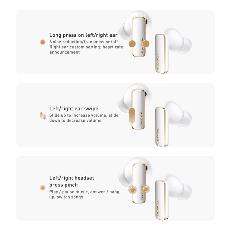 HUAWEI FreeBuds Pro 2 + TWS Extrasensory Perception Wireless Earphone Support Heart Rate & Body Temperature Monitoring(White)