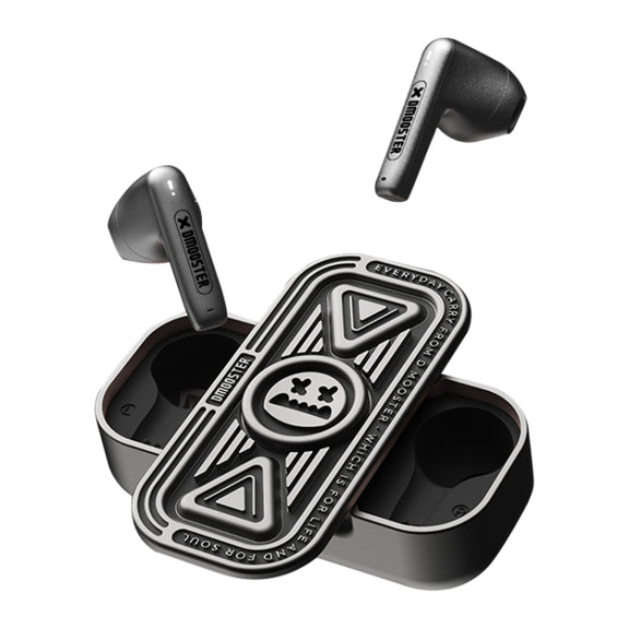 D MOOSTER D15 IPX4 Wireless Bluetooth 5.3 Earphone Fingertip Spinner (Silver)