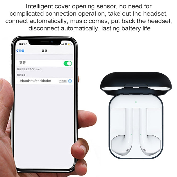 R300 TWS Bluetooth 5.0 Water-resistant Wireless Binaural Sport Bluetooth Headset(White)