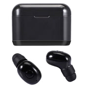 DT-4 IPX Water-resistant Bluetooth 5.0 Wireless Bluetooth Earphone with 350mAh Magnetic Charging Box, Support for Calling(Black)