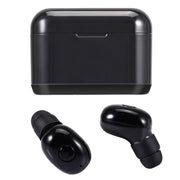 DT-4 IPX Water-resistant Bluetooth 5.0 Wireless Bluetooth Earphone with 350mAh Magnetic Charging Box, Support for Calling(Black)