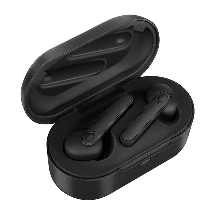 DT-5 IPX Water-resistant Bluetooth 5.0 Wireless Bluetooth Earphone with Magnetic Charging Box, Support Call & Power Bank Function(Black)