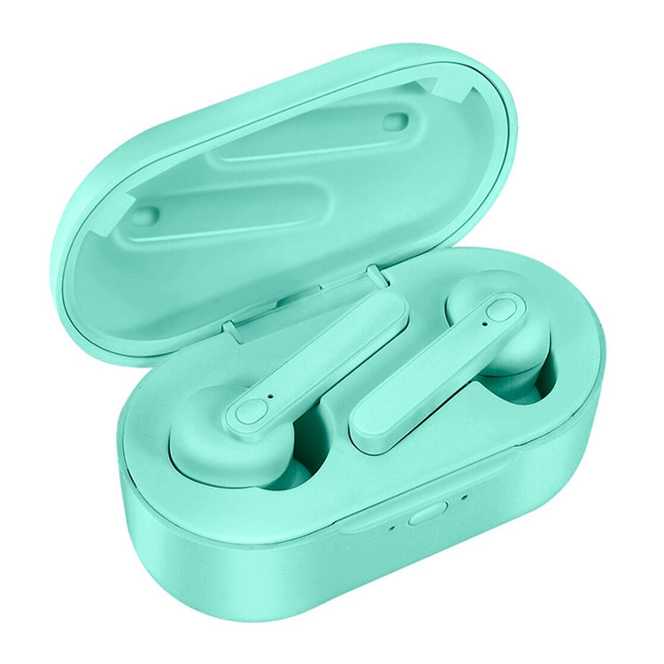 DT-5 IPX Water-resistant Bluetooth 5.0 Wireless Bluetooth Earphone with Magnetic Charging Box, Support Call & Power Bank Function(Green)