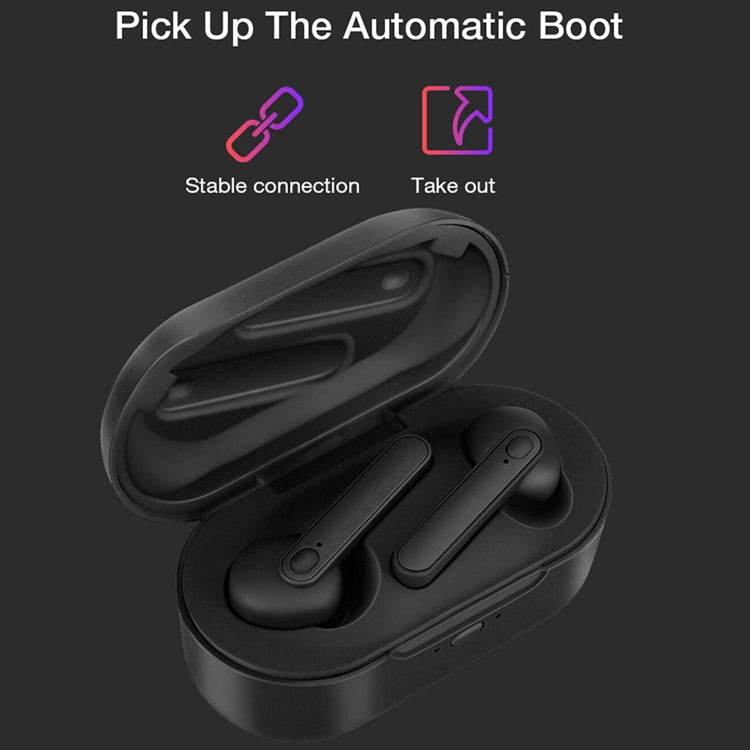 DT-5 IPX Water-resistant Bluetooth 5.0 Wireless Bluetooth Earphone with Magnetic Charging Box, Support Call & Power Bank Function(White)