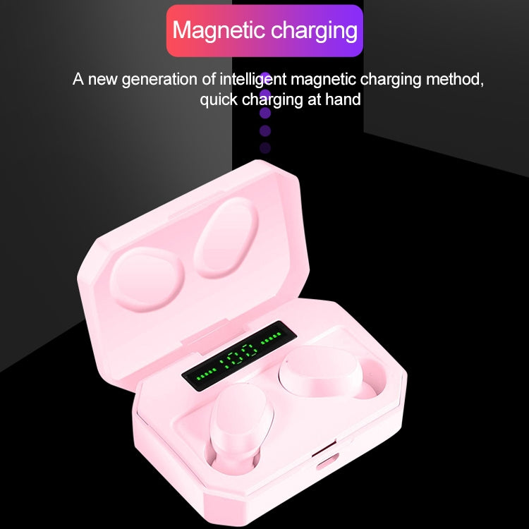 DT-14 Wireless Two Ear Bluetooth Headset Supports Touch & Smart Magnetic Charging & Power On Automatic Pairing(Black)