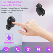 DT-14 Wireless Two Ear Bluetooth Headset Supports Touch & Smart Magnetic Charging & Power On Automatic Pairing(Pink)