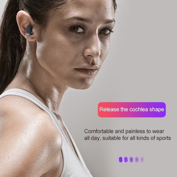 DT-14 Wireless Two Ear Bluetooth Headset Supports Touch & Smart Magnetic Charging & Power On Automatic Pairing(Pink)