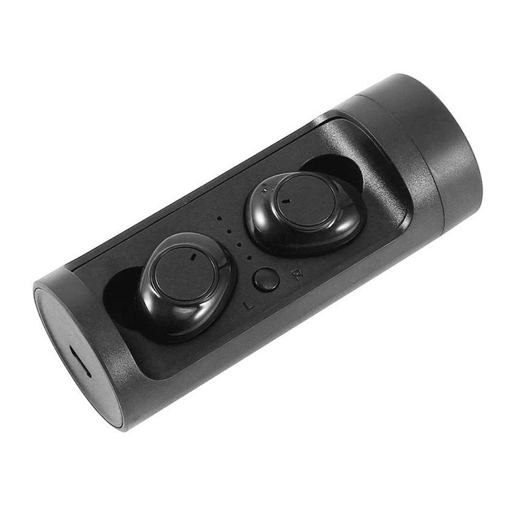 DT-15 Wireless Two Ear Bluetooth Headset Supports Touch & Smart Magnetic Charging & Power On Automatic Pairing (Black)