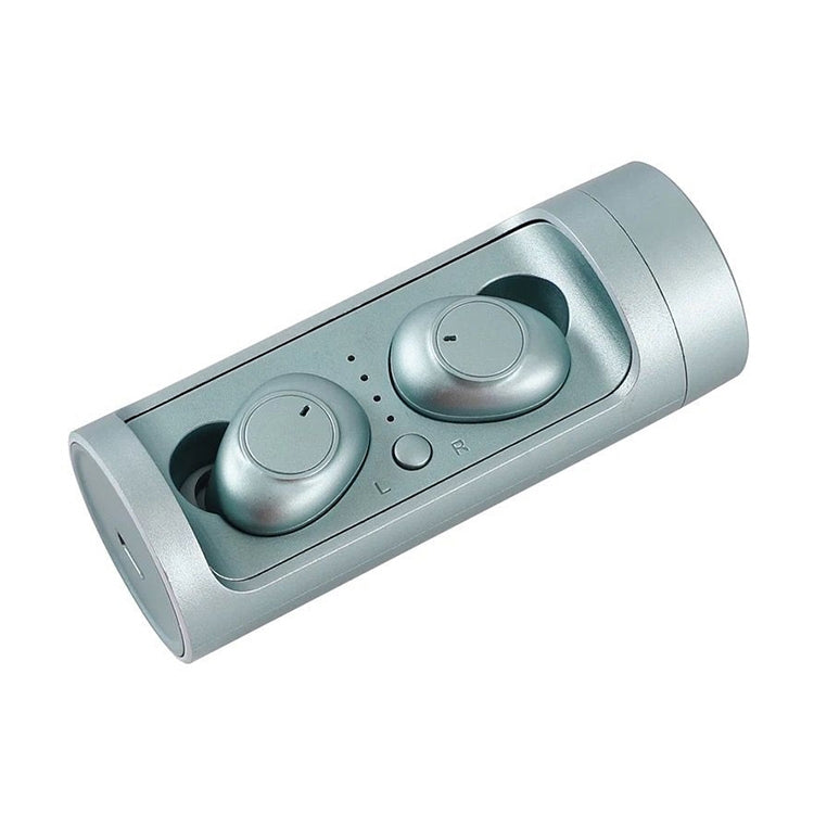 DT-15 Wireless Two Ear Bluetooth Headset Supports Touch & Smart Magnetic Charging & Power On Automatic Pairing (Green)