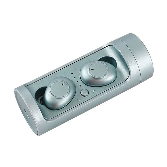 DT-15 Wireless Two Ear Bluetooth Headset Supports Touch & Smart Magnetic Charging & Power On Automatic Pairing (Green)