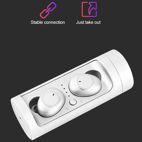 DT-15 Wireless Two Ear Bluetooth Headset Supports Touch & Smart Magnetic Charging & Power On Automatic Pairing (Red)