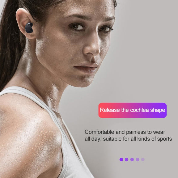 DT-15 Wireless Two Ear Bluetooth Headset Supports Touch & Smart Magnetic Charging & Power On Automatic Pairing (White)