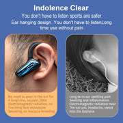 M-D8 IPX5 Water-resistant Bone Passage Bluetooth Hanging Ear Wireless Earphone (Blue)