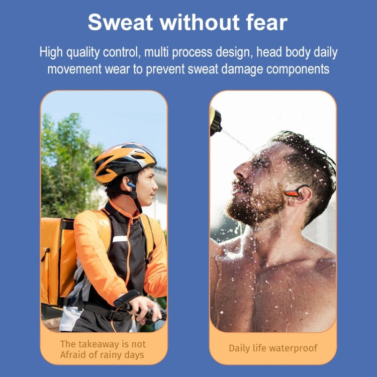 M-D8 IPX5 Water-resistant Bone Passage Bluetooth Hanging Ear Wireless Earphone (Blue)