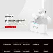 ELEPHONE Elepods X Wireless ANC Noise Cancellation Bluetooth 5.0 Earphone with Charging Box(Black)